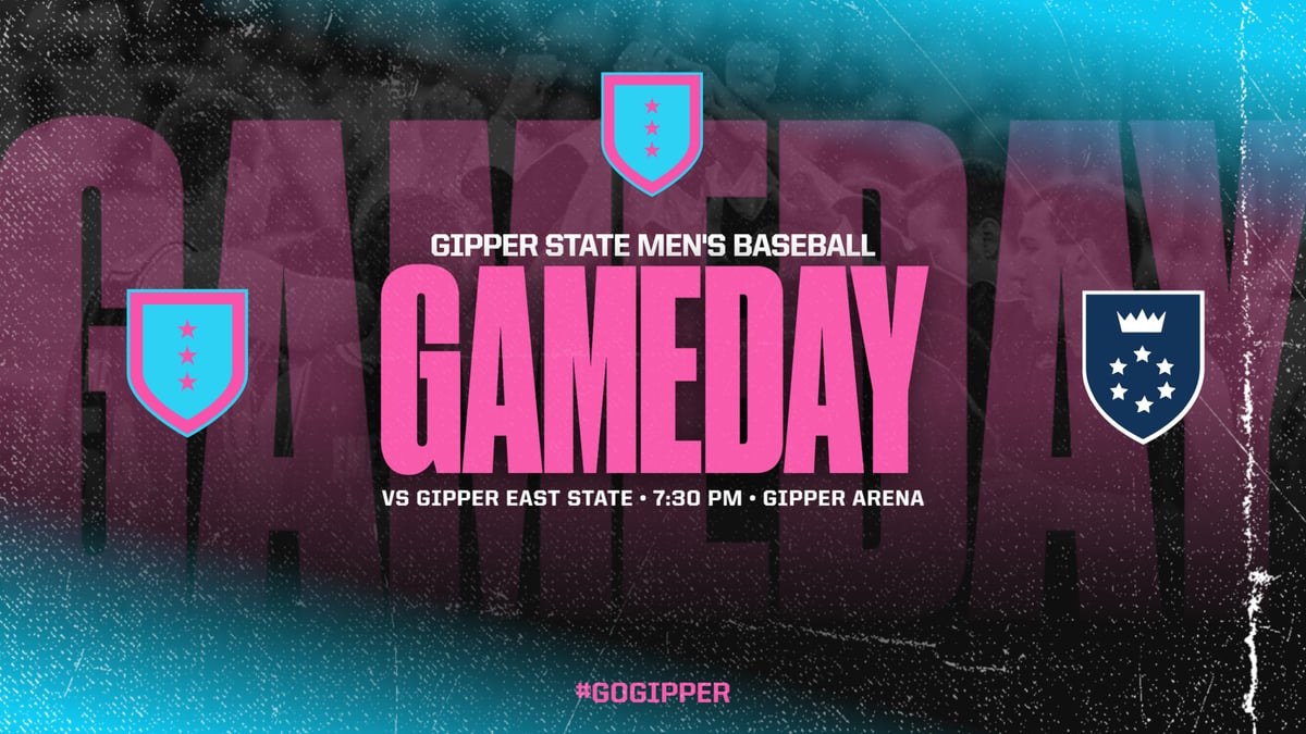 Baseball Gameday Graphic Template with bold gameday text & information - calling reader to attend & support.