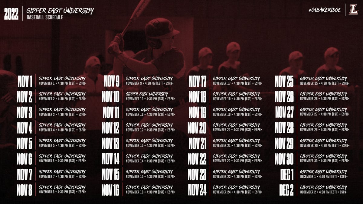 Baseball Schedule Graphic Template