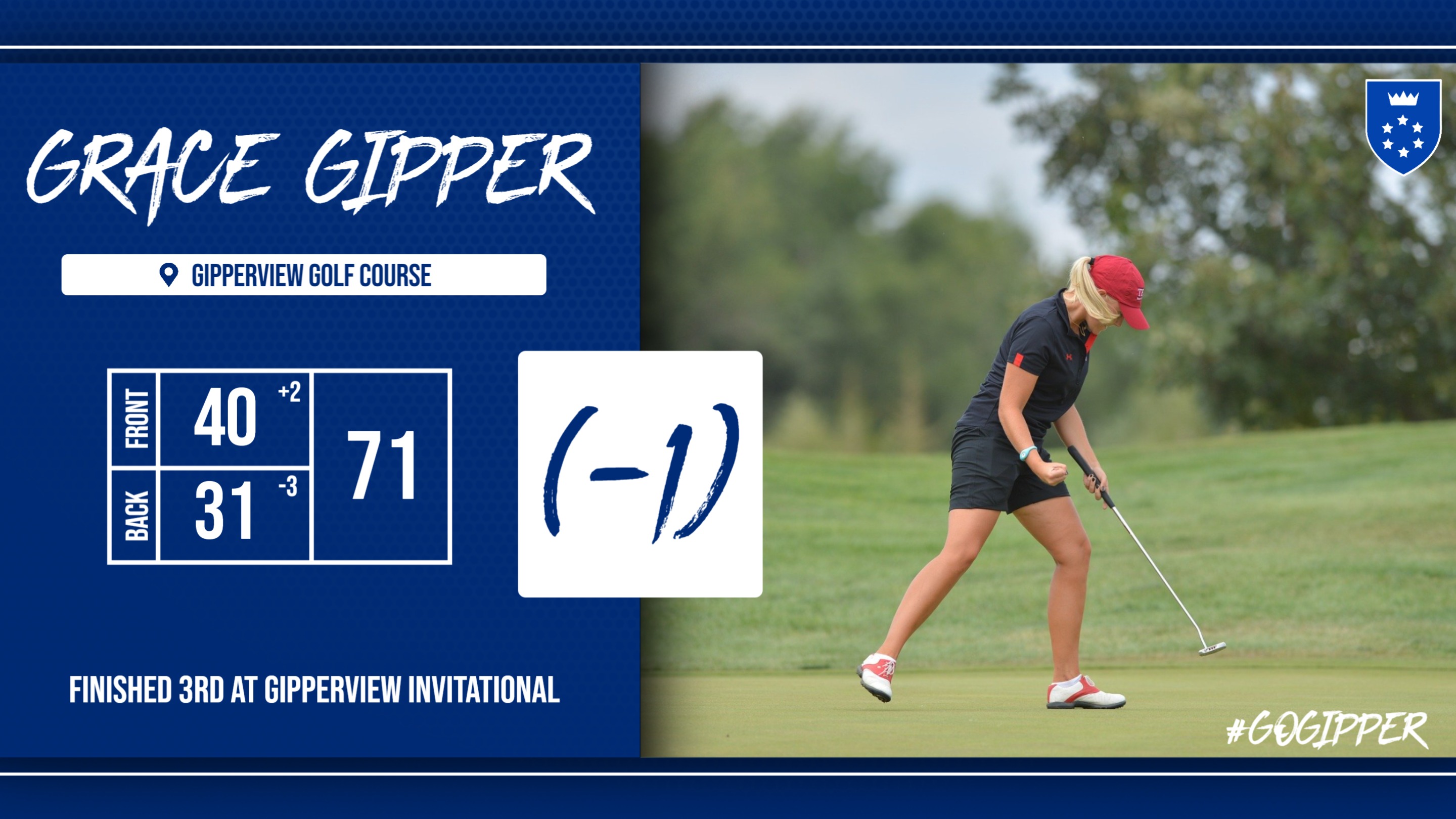 Golf  Scoreboard Graphic Template showing hole update, scores and stats, with golf player in action.